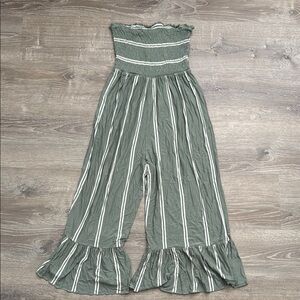 Striped Green Jumpsuit